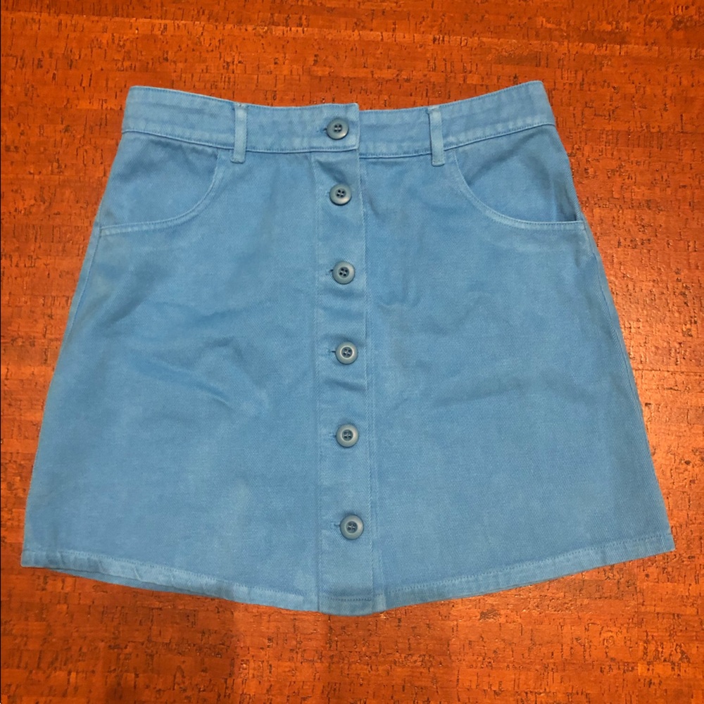Jungmaven Vassar skirt In medium blue, size small, NWOT